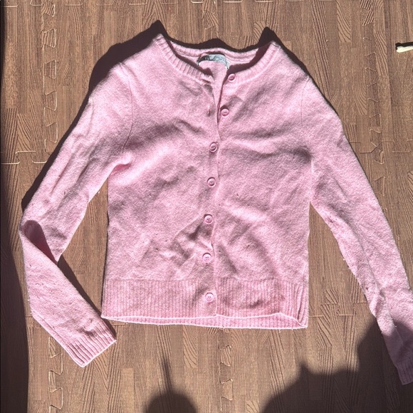 ZARA PINK BUTTON UP CARDIGAN SIZE SMALL - Picture 1 of 3
